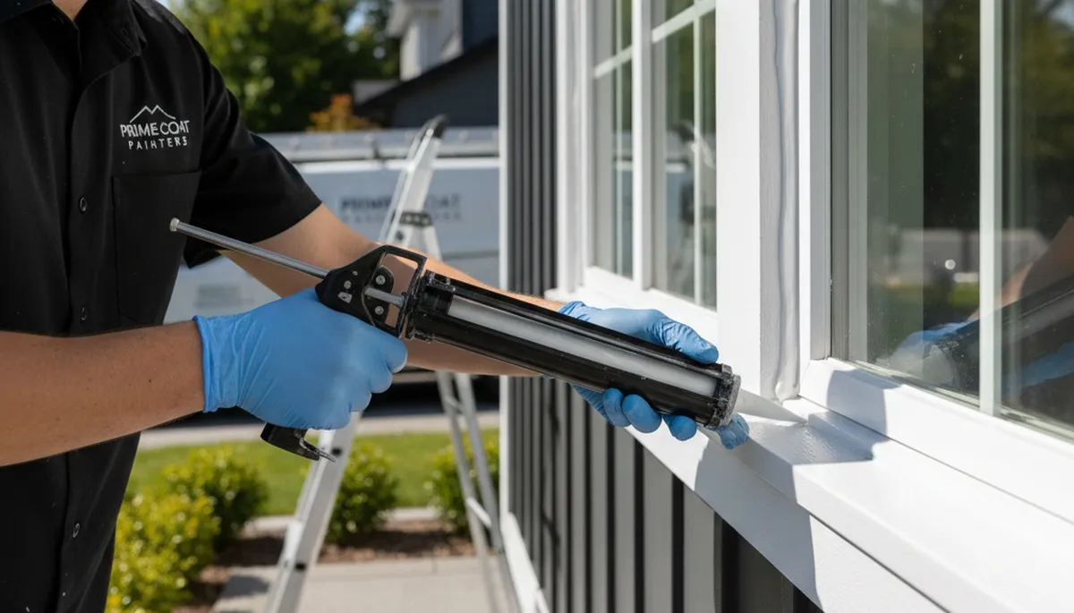 Professional caulking and sealing work on home exterior in Mountain View, CA for moisture protection