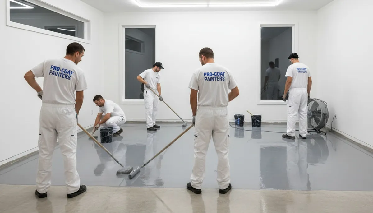 Epoxy garage floor coating in Mountain View, CA providing durable, professional concrete protection